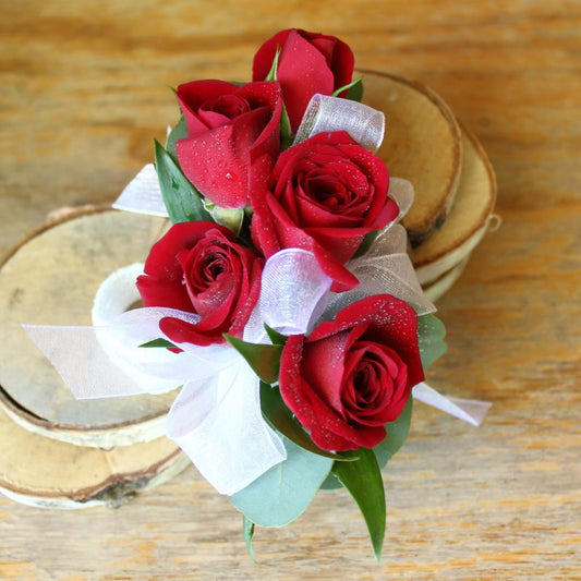 Red & White - Corsage